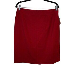 Talbots Petites Red Stretch Pencil Skirt Size 14P